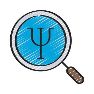 Arama Psikologu simgesi, vektör çizimi  