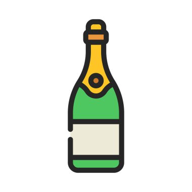 Şampanya Web ikonu vektör illüstrasyonu