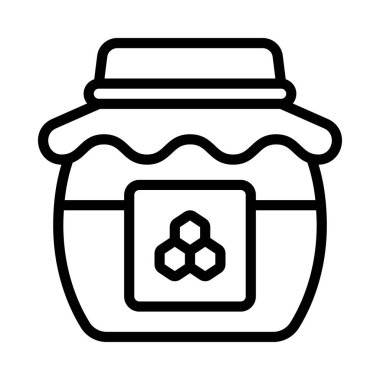 Honey Jar simge vektör illüstrasyon tasarımı