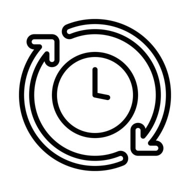 Zamanlanmış Süreç web simgesi vektör illüstrasyonu