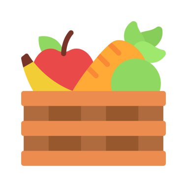 Meyve Sandığı ağ simgesi vektör illüstrasyonu