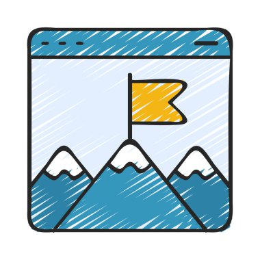 Milestones web simgesi vektör illüstrasyonu