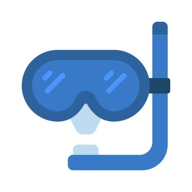 Şnorkel ağ simgesi vektör illüstrasyonu