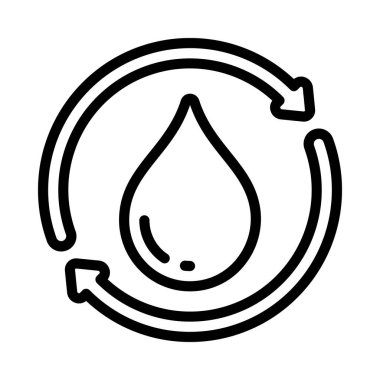 Su Verimliliği Ağ ikonu vektör çizimi