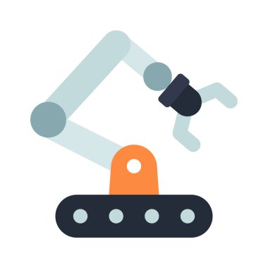 Robot Kol ağ ikonu vektör illüstrasyonu taşınıyor