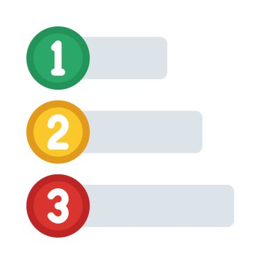 Öncelikler web simgesi vektör illüstrasyonunu sırala