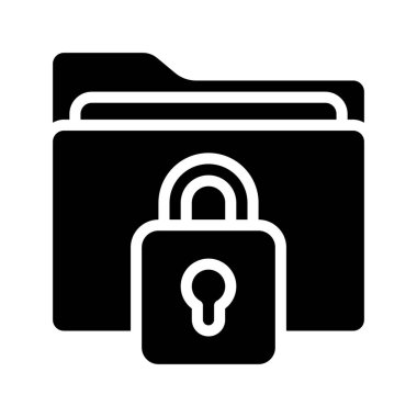 Kilitli Ayarlar simgesi, vektör illüstrasyonu 