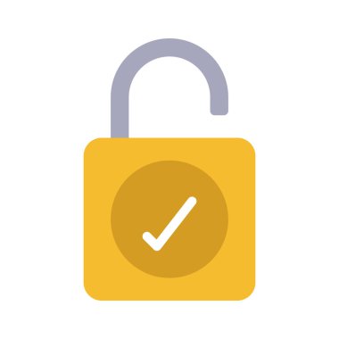 lock icon, vector illustration simple design