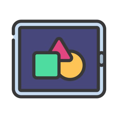 Tasarım Uygulama Aygıtı simgesi, vektör illüstrasyonu basit tasarım