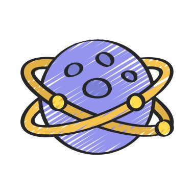 Çifte Halka Dünyası web simgesi vektör çizimi