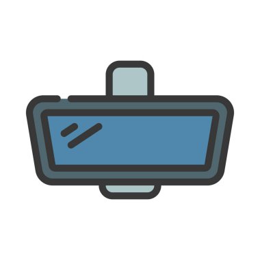 Araba İçi Ayna Web ikonu vektör çizimi