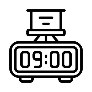 Ders Alarmı Web simgesi vektör çizimi