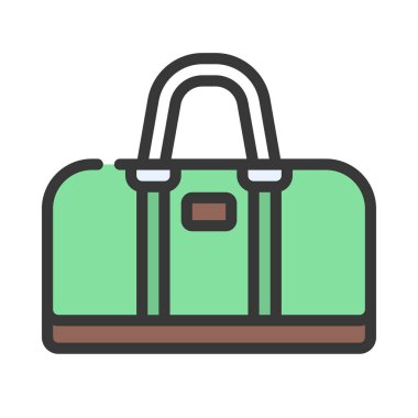 Holdall Web simgesi vektör illüstrasyonu