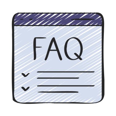 FAQ Web Sitesi Web Sayfası vektör illüstrasyonu