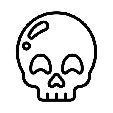 kafatası simgesi, vektör illüstrasyonu