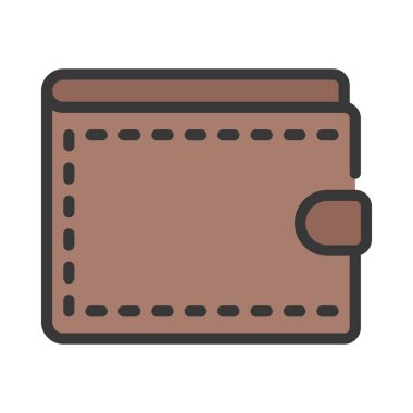 wallet icon, vector illustration simple design