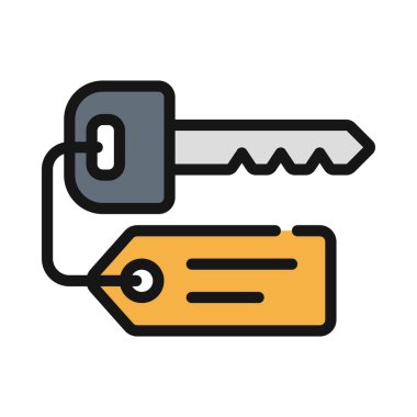 Etiket web simgesi vektör resimlemesi ile Anahtar