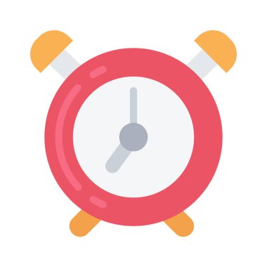 Alarm saati simgesi, vektör illüstrasyonu 