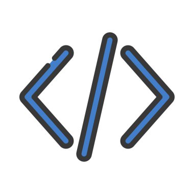 Kodlama Okları web simgesi vektör çizimi