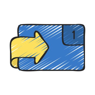 Arrow Banner web simgesi vektör illüstrasyonu