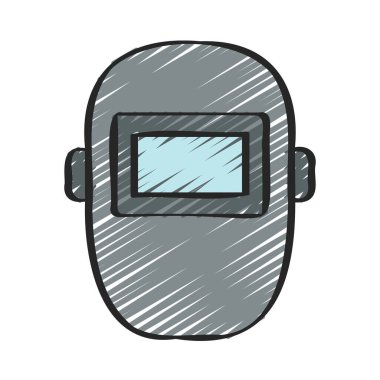 Kaynak Maskesi web simgesi vektör çizimi