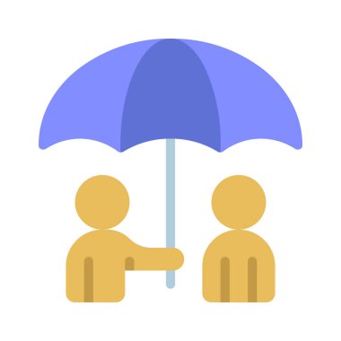 Kişisel Sigorta simgesi, vektör illüstrasyonu basit tasarım