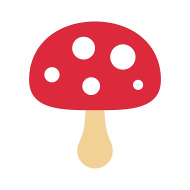 Beyaz arkaplanda mantarın vektör çizimi