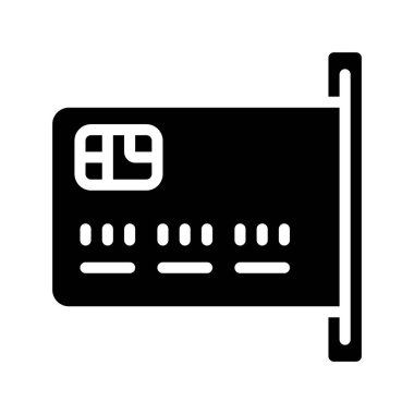 Kredi kartı web simgesi vektör illüstrasyonu