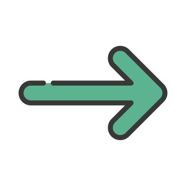 ok sağ simge vektör illüstrasyonu