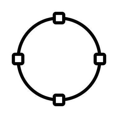 Çember Çemberi Noktaları Web simgesi vektör illüstrasyonu