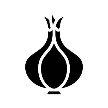 Soğan Sebze ikonu vektör illüstrasyonu 