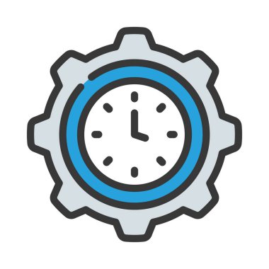 zaman yönetimi simgesini beyaz arka plan üzerinde