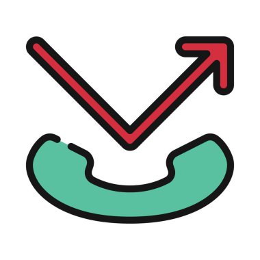 Telefon Çağrısı Sıçrayan ikon vektör resimleme arkaplanı 