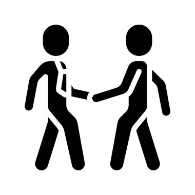 El sıkışma İnsanlar web simge vektör illüstrasyonu