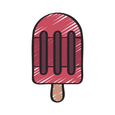 Ice Lolly vektör düz renk simgesi
