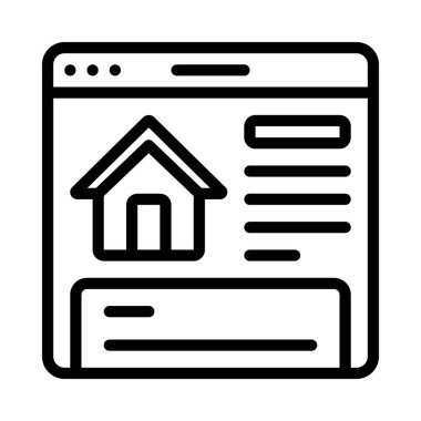 Web sitesi simgesi, vektör illüstrasyonu basit tasarım