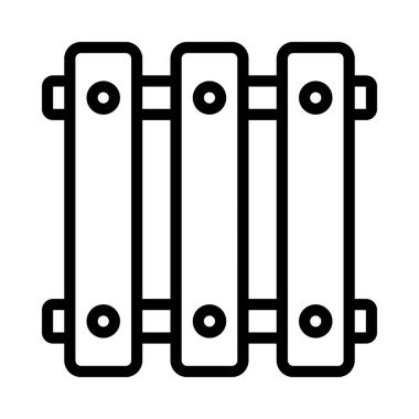  çit simgesi vektör illüstrasyonu