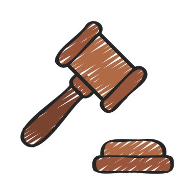 Açık Artırma Tokmak web simgesi vektör illüstrasyonu