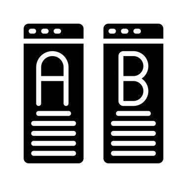 AB Test Ağ simgesi vektör illüstrasyonu