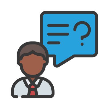 Çalışan Soruları Web simgesi çizimi