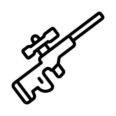 Keskin Nişancı Silah Ağı ikon vektör çizimi