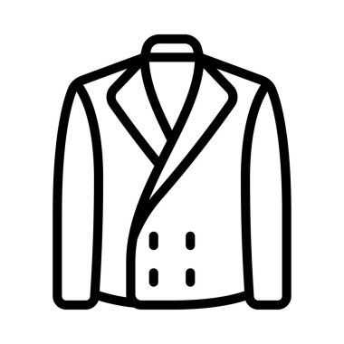 Takım Elbise Ceketi Web simgesi vektör illüstrasyonu