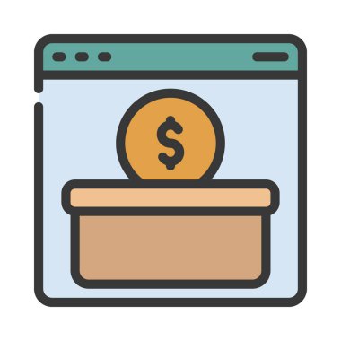 Web sitesi simgesi, vektör illüstrasyonu basit tasarım