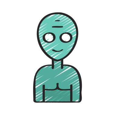 uzaylı ağ simgesi vektör illüstrasyonu