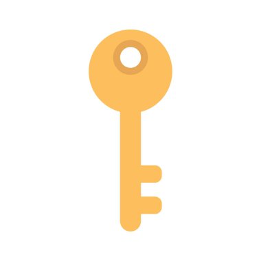 İki Prong Key web simgesi vektör çizimi