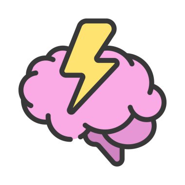 Zihinsel Stres Web simgesi vektör çizimi