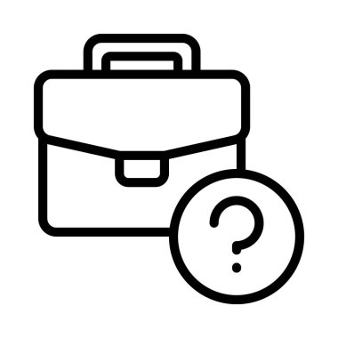 İş Sorusu web simgesi vektör illüstrasyonu