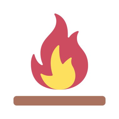 Yangın web simge vektör çizim