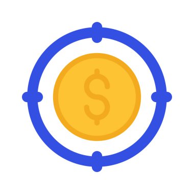 Finansal Hedefler web simgesi vektör illüstrasyonu