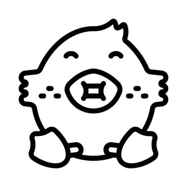 Hasta kuş simgesi, vektör illüstrasyonu basit tasarım